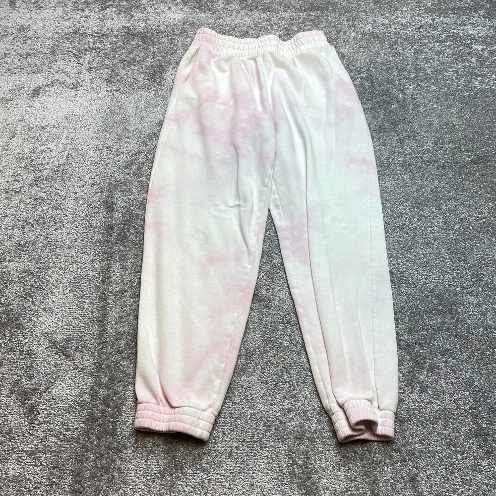 American Eagle Sweatpants Womens Small White Pink Tie Dye Comfort Pockets 28x28